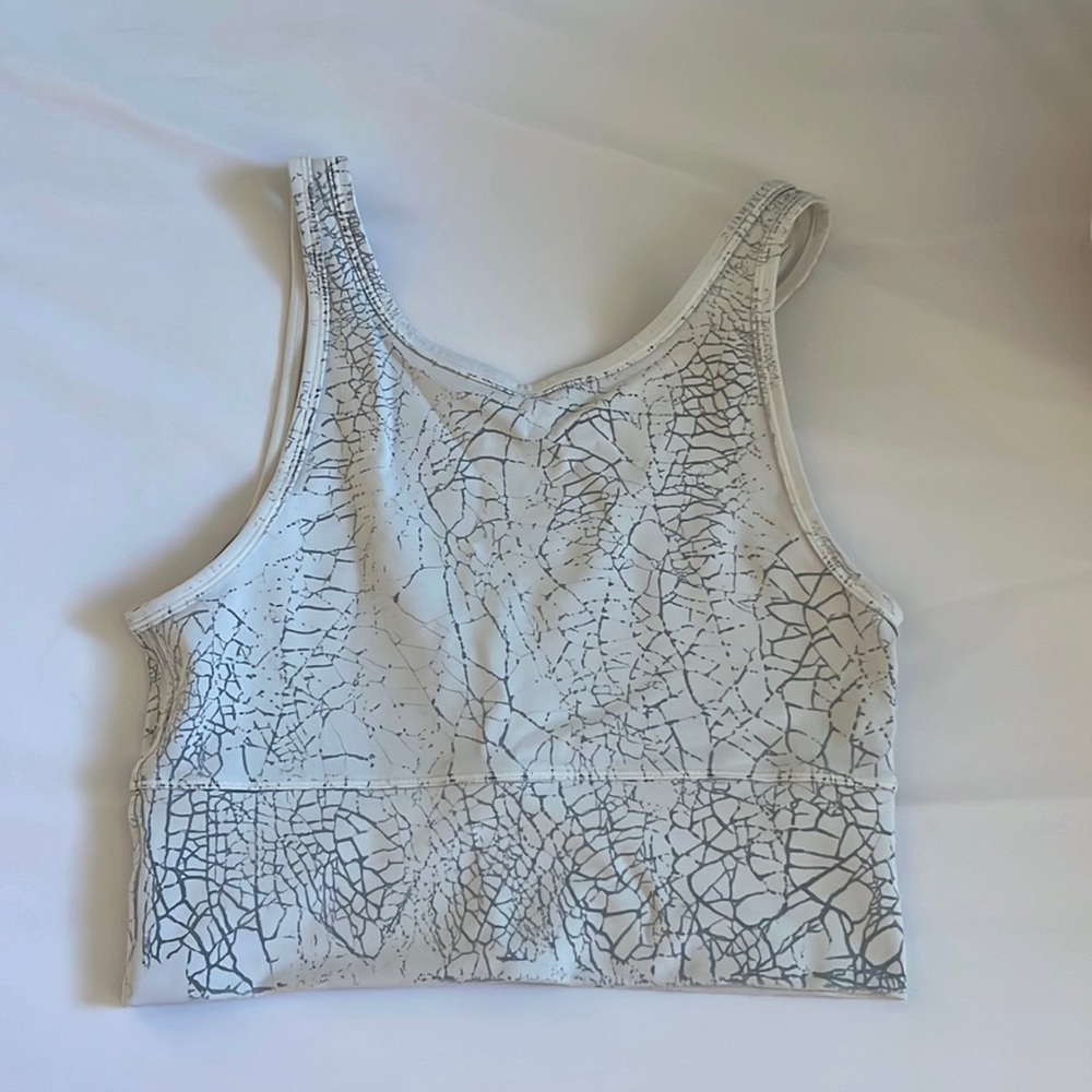 White Lululemon crop tank size 6